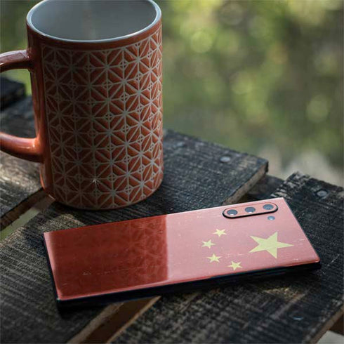 Chinese Flag Distressed Galaxy Note 10 Skin